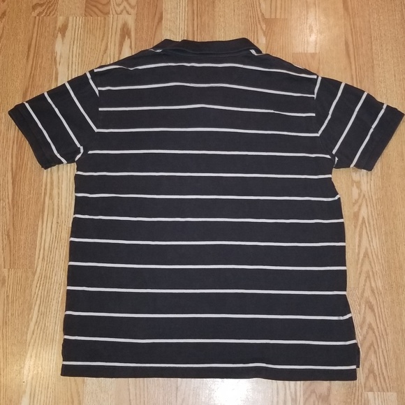 Gap Dark Grey and White Striped Polo - Picture 2 of 3